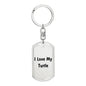 Love My Turtle - Luxury Dog Tag Keychain