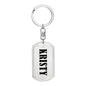 Kristy v01 - Luxury Dog Tag Keychain