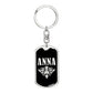 Anna v02a - Luxury Dog Tag Keychain