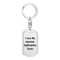 Love My American Staffordshire Terrier v4 - Luxury Dog Tag Keychain