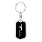 Mama Dinosaur With 3 Hatchlings v2 - Luxury Dog Tag Keychain