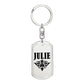 Julie v01a - Luxury Dog Tag Keychain