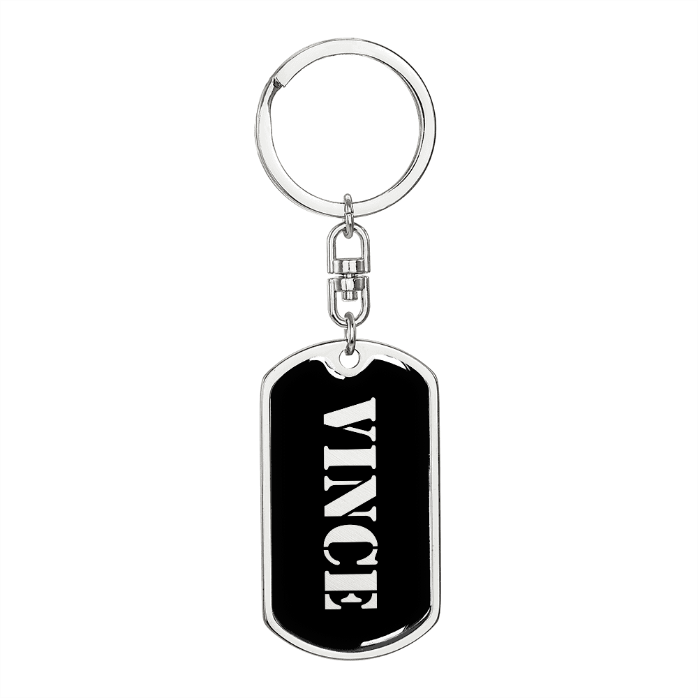 Vince v2 - Luxury Dog Tag Keychain