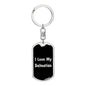 Love My Dalmatian v5 - Luxury Dog Tag Keychain