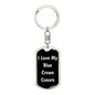 Love My Blue Crown Conure v2 - Luxury Dog Tag Keychain