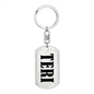 Teri v01 - Luxury Dog Tag Keychain