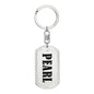 Pearl v01 - Luxury Dog Tag Keychain