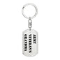 Army Veteran's Grandma - Luxury Dog Tag Keychain