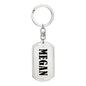 Megan v01 - Luxury Dog Tag Keychain