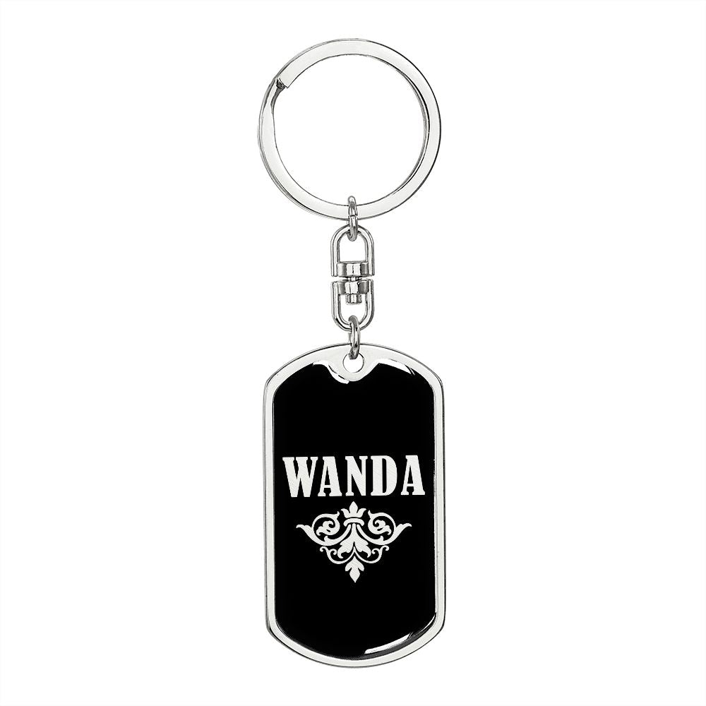 Wanda v02a - Luxury Dog Tag Keychain
