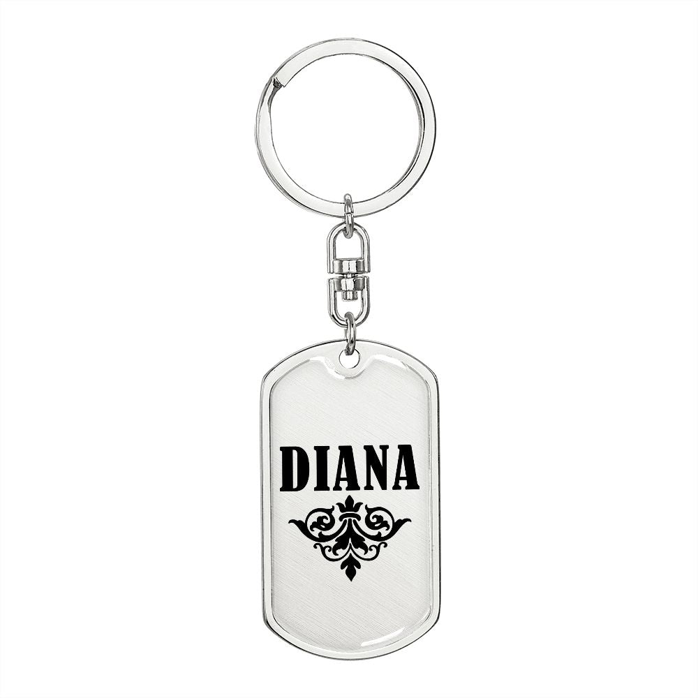 Diana v01a - Luxury Dog Tag Keychain