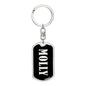 Molly v02 - Luxury Dog Tag Keychain