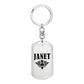 Janet v01a - Luxury Dog Tag Keychain