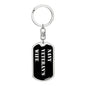 Navy Veteran's Wife v2 - Luxury Dog Tag Keychain