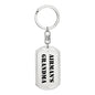 Airman's Grandma - Luxury Dog Tag Keychain