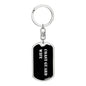 Coast Guard Wife v2 - Luxury Dog Tag Keychain