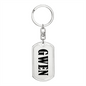 Gwen v01 - Luxury Dog Tag Keychain
