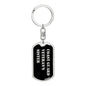 Coast Guard Veteran's Sister v2 - Luxury Dog Tag Keychain