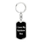 Love My Rainbow Boa v2 - Luxury Dog Tag Keychain