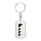 Mama Rabbit With 3 Kittens - Luxury Dog Tag Keychain