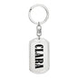 Clara v01 - Luxury Dog Tag Keychain