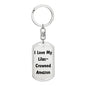 Love My Lilac-Crowned Amazon - Luxury Dog Tag Keychain