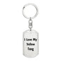 Love My Yellow Tang - Luxury Dog Tag Keychain