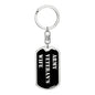 Army Veteran's Wife v2 - Luxury Dog Tag Keychain