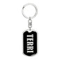 Terri v02 - Luxury Dog Tag Keychain