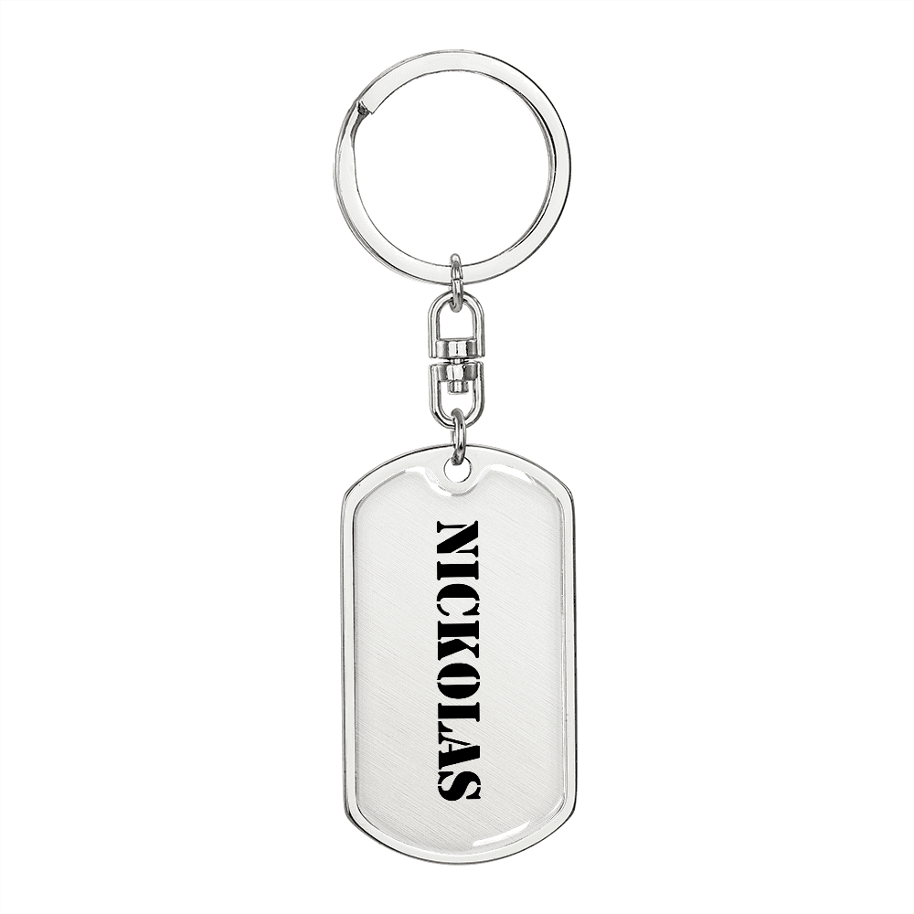 Nickolas - Luxury Dog Tag Keychain
