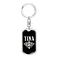 Tina v02a - Luxury Dog Tag Keychain