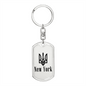 New York - Luxury Dog Tag Keychain