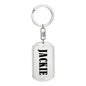 Jackie v01 - Luxury Dog Tag Keychain