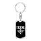 Irene v02a - Luxury Dog Tag Keychain