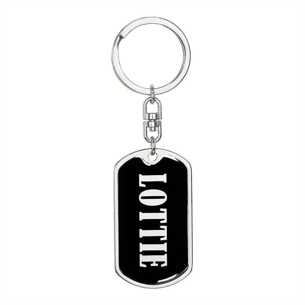 Lottie v02 - Luxury Dog Tag Keychain