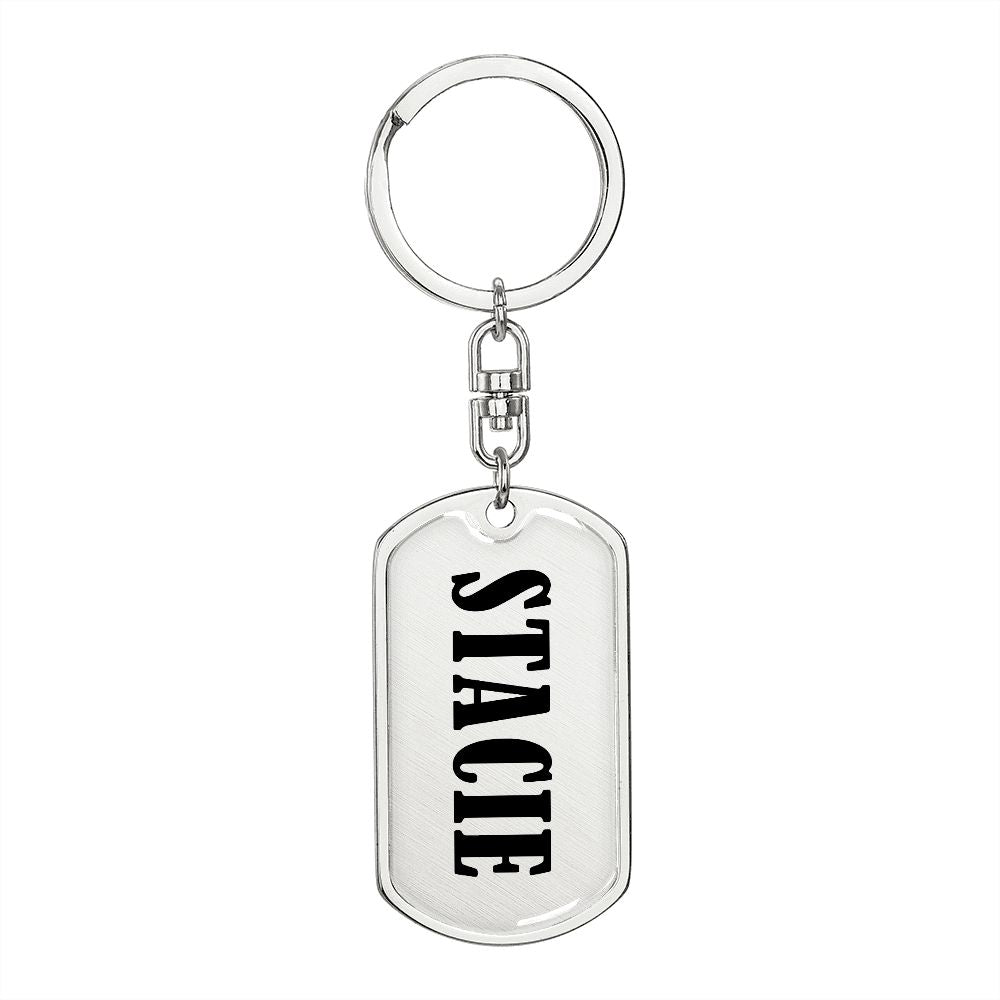 Stacie v01 - Luxury Dog Tag Keychain
