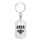 Anna v01a - Luxury Dog Tag Keychain