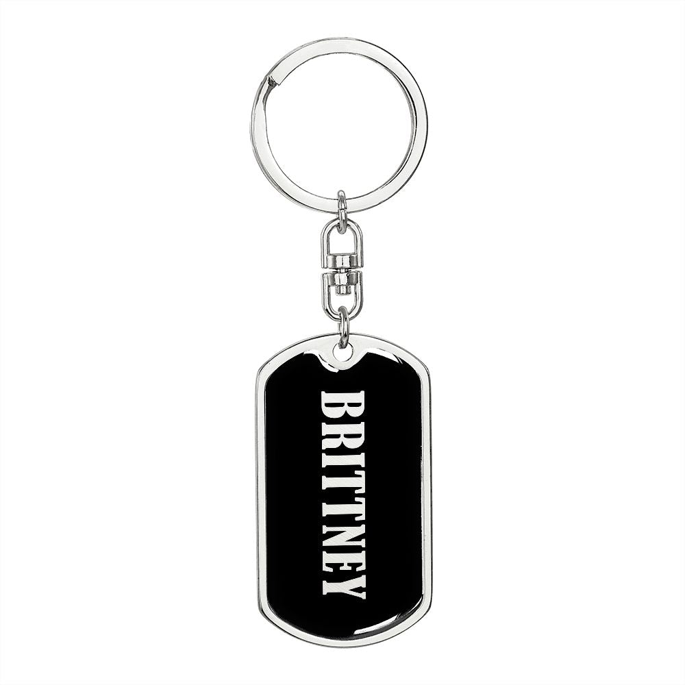 Brittney v02 - Luxury Dog Tag Keychain