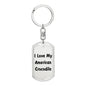 Love My American Crocodile - Luxury Dog Tag Keychain