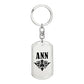 Ann v01a - Luxury Dog Tag Keychain