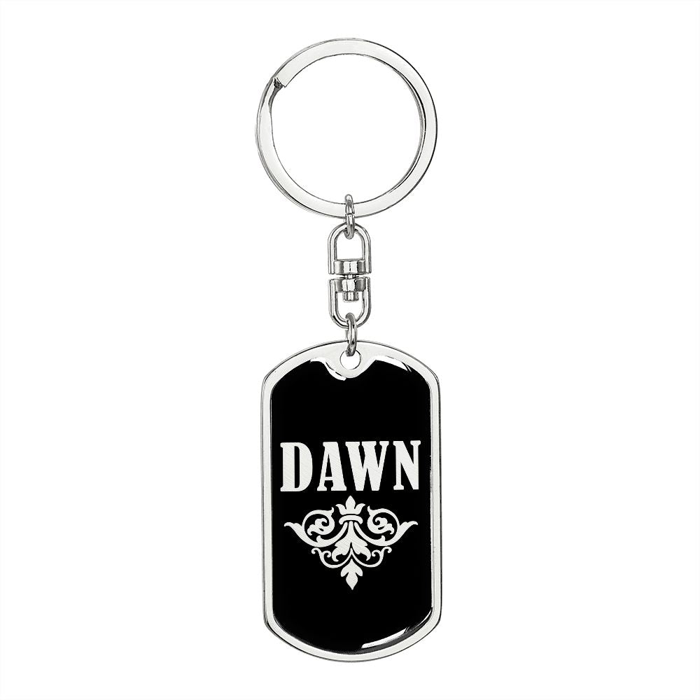 Dawn v02a - Luxury Dog Tag Keychain