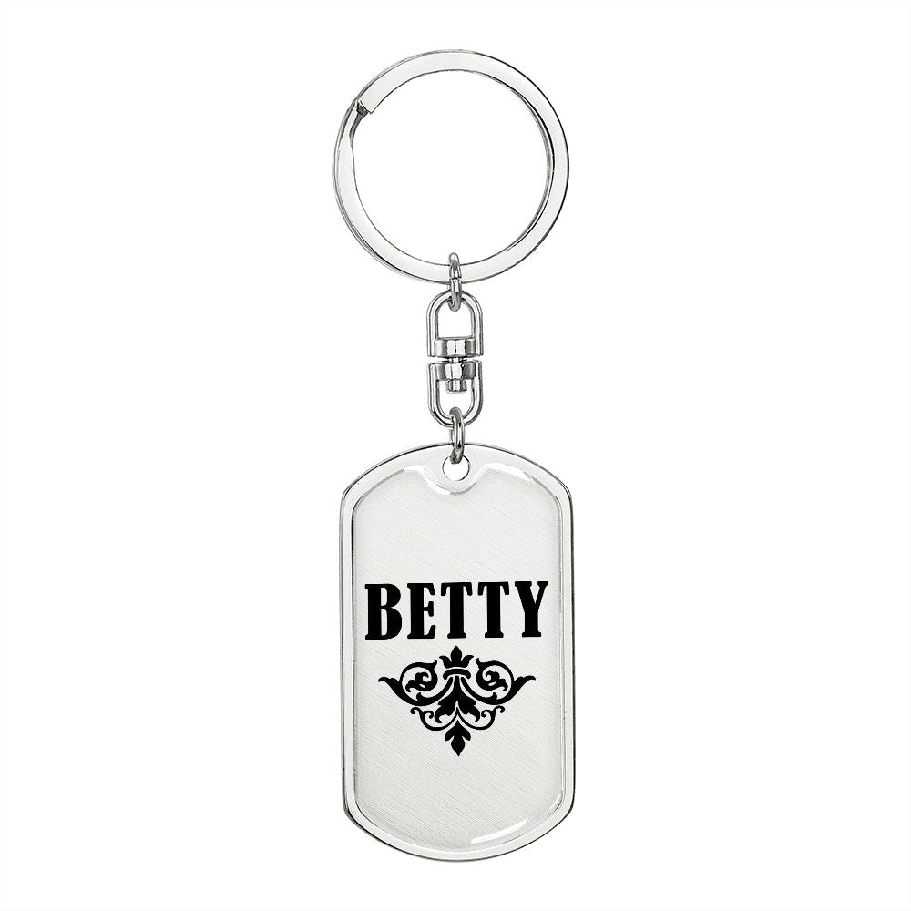 Betty v01a - Luxury Dog Tag Keychain