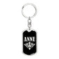Anne v02a - Luxury Dog Tag Keychain