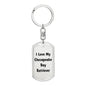 Love My Chesapeake Bay Retriever v4 - Luxury Dog Tag Keychain