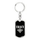 Tracy v02a - Luxury Dog Tag Keychain