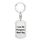 Love My Portuguese Water Dog v4 - Luxury Dog Tag Keychain
