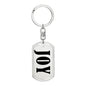 Joy v01 - Luxury Dog Tag Keychain