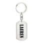 Lauren v01 - Luxury Dog Tag Keychain