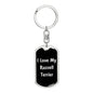 Love My Russell Terrier v5 - Luxury Dog Tag Keychain