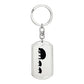 Mama Hippo With 2 Calves - Luxury Dog Tag Keychain